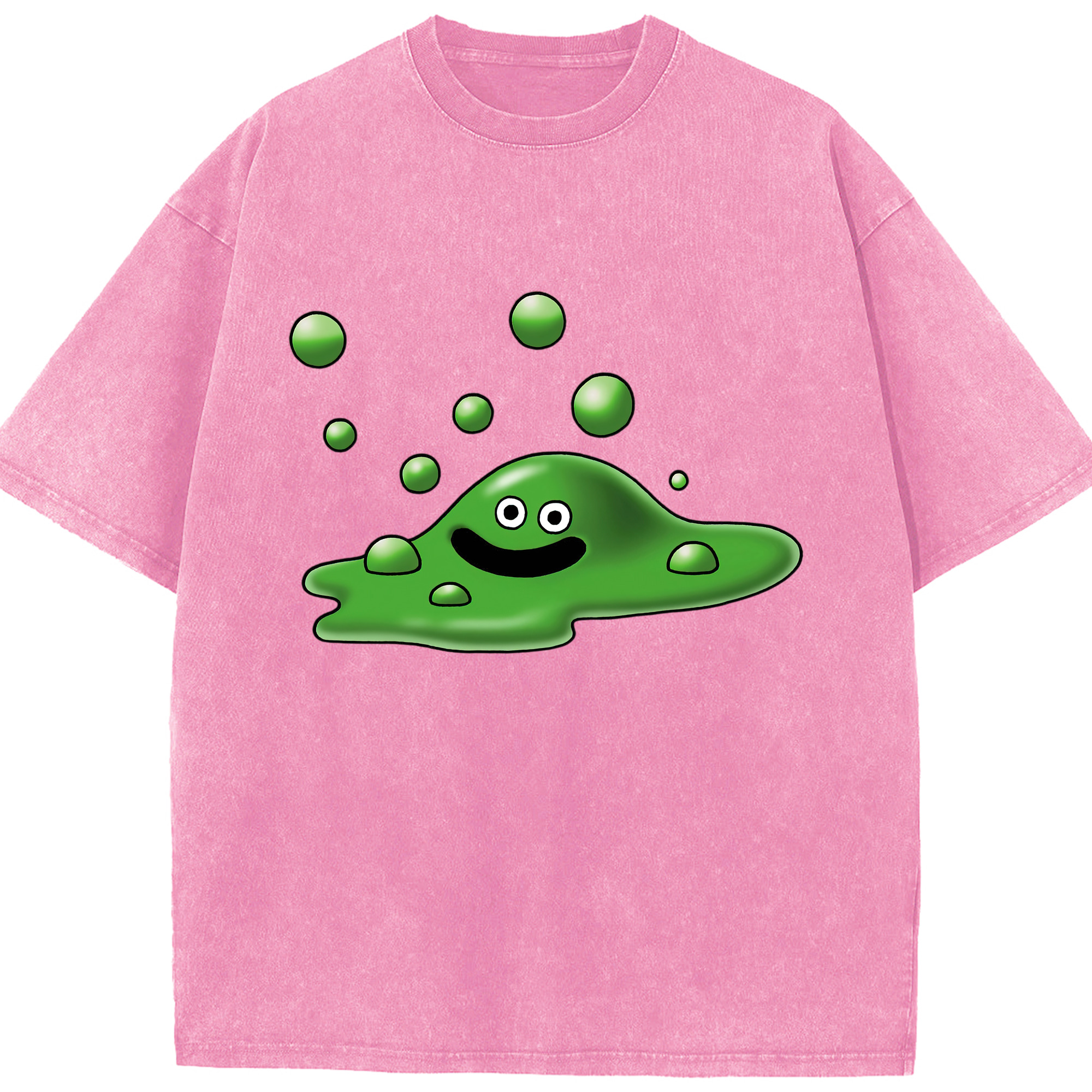 （画像用） ドラゴンクエスト Doragon Kuesuto Dragon Quest 綿100% ヴィンテージ風 半袖Tシャツ（フロントプリント）